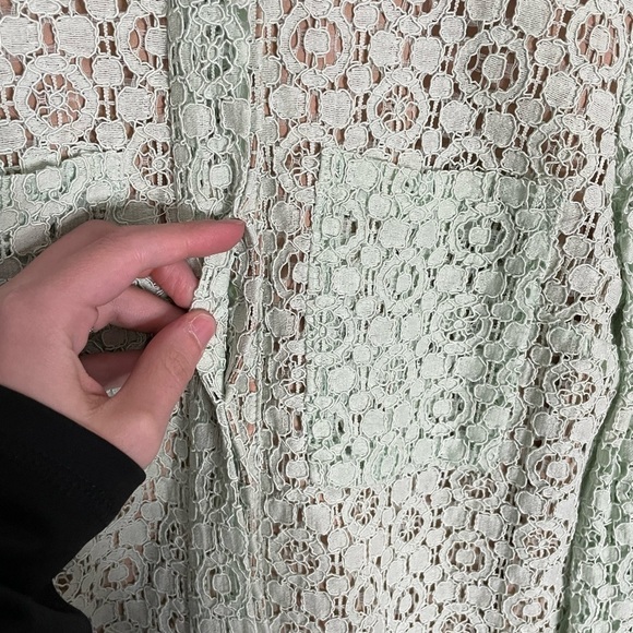 Victoria Beckham For Target Lace Dress Mint Green Nude Underlay Small - Picture 6 of 7